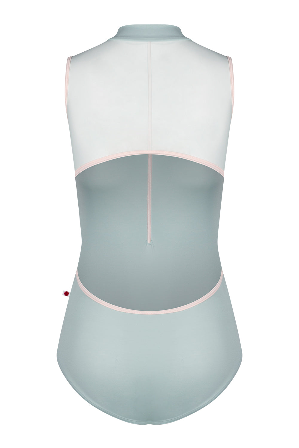 Charlotte leotard din T-Whisper body color with Mesh Whisper top color and T-Misty Rose trim & zipper color