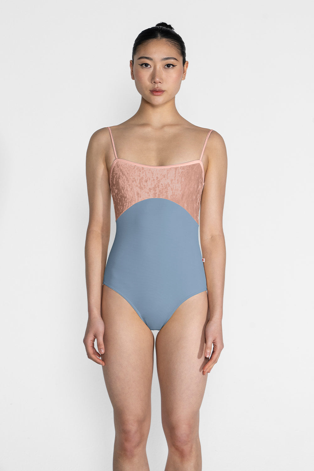 Denise leotard in N-Riva body color with CV-Pecan top color and T-Nectar trim color