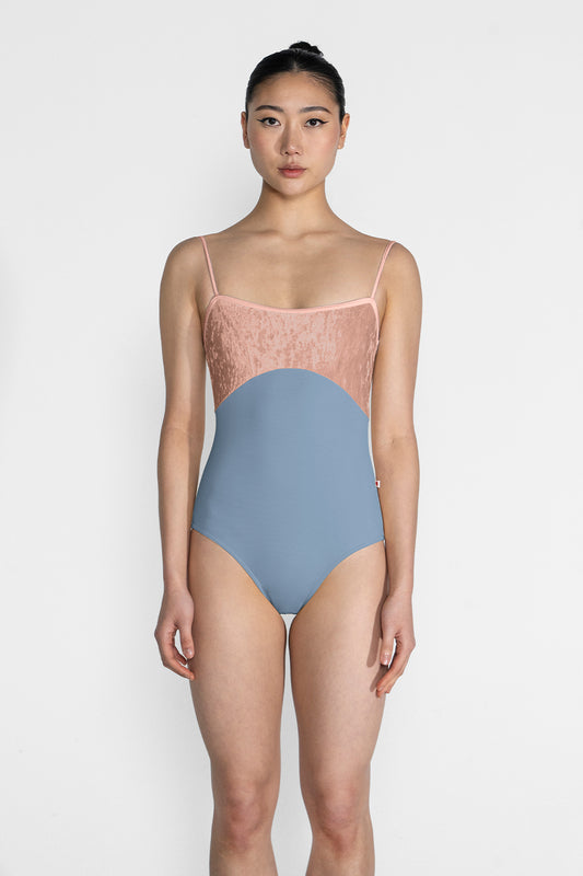 Denise leotard in N-Riva body color with CV-Pecan top color and T-Nectar trim color