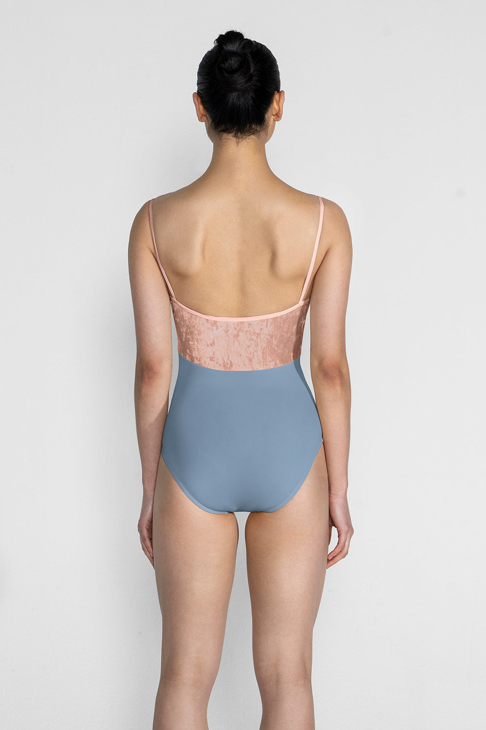 Denise leotard in N-Riva body color with CV-Pecan top color and T-Nectar trim color