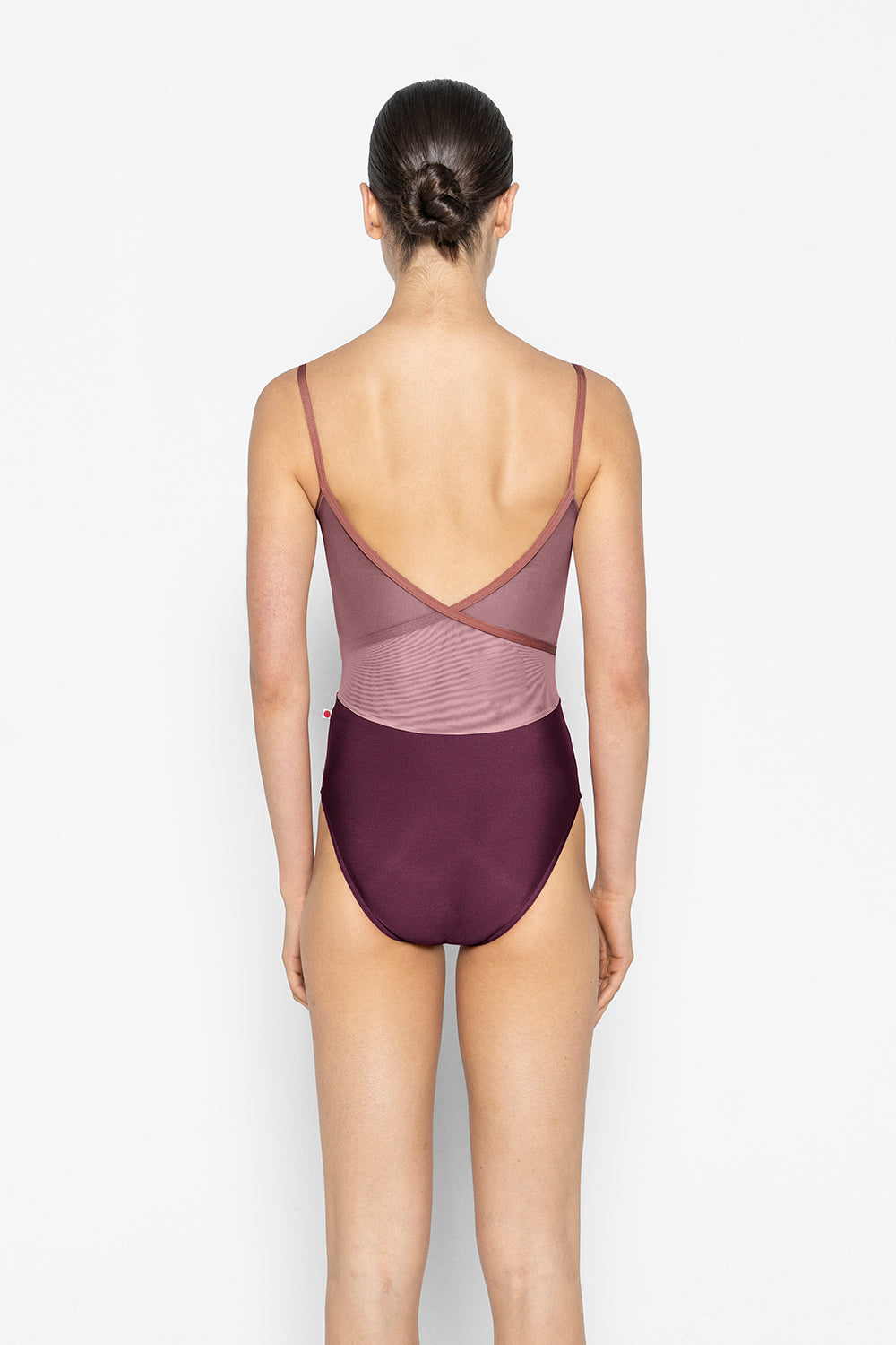 Fiona leotard in N-Opera body color with Mesh Sonata top color and N-Phoenix trim color