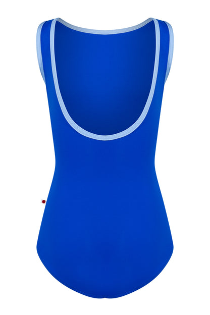 Kids Sofiane leotard in T-Captain body color with N-Moontide trim color