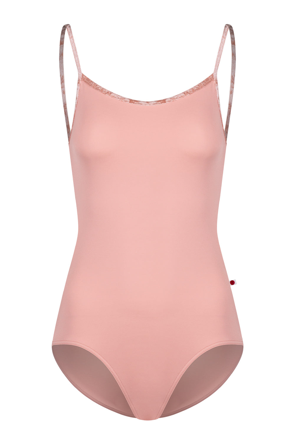 Kiki leotard in T-Nectar body color with CV-Pecan trim color