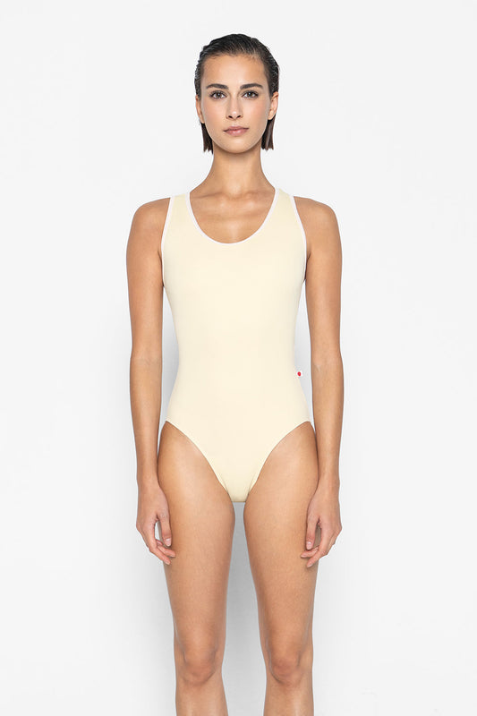 Alex leotard in T-Vanilla body color with T-Misty Rose trim color