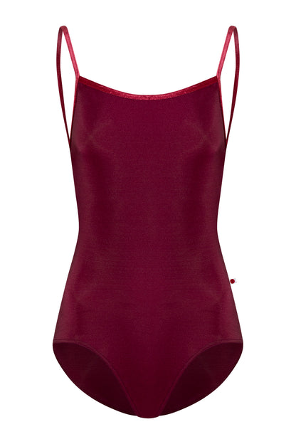 Daniela leotard in N-Burgundy body color with V-Cerise trim color