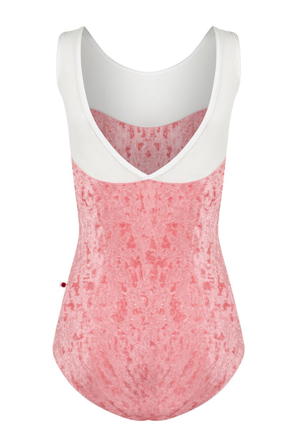 Jane leotard in CV-Romance body color with Mesh White top color and N-White trim color
