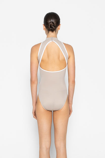 Noe leotard in T-Mosaic body color with T-White trim color