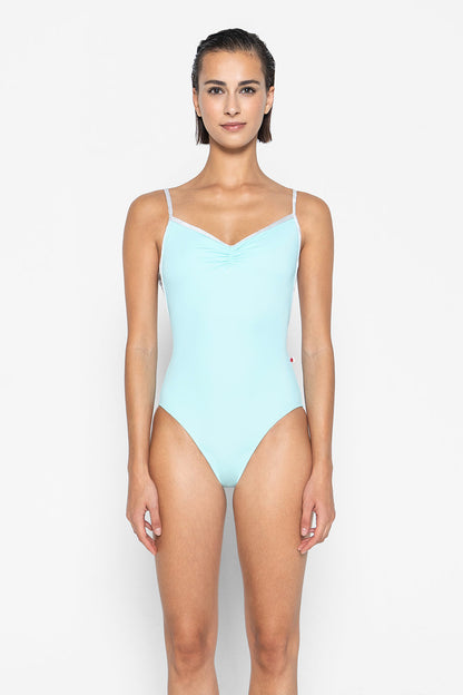 Tamara Pinch leotard in T-Frozen body color with CV-Silver trim color