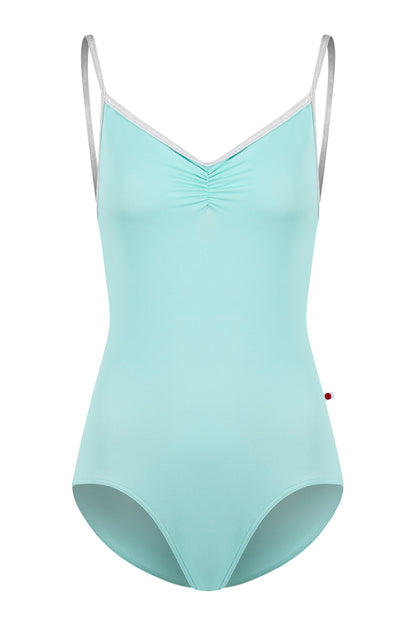 Tamara Pinch leotard in T-Frozen body color with CV-Silver trim color