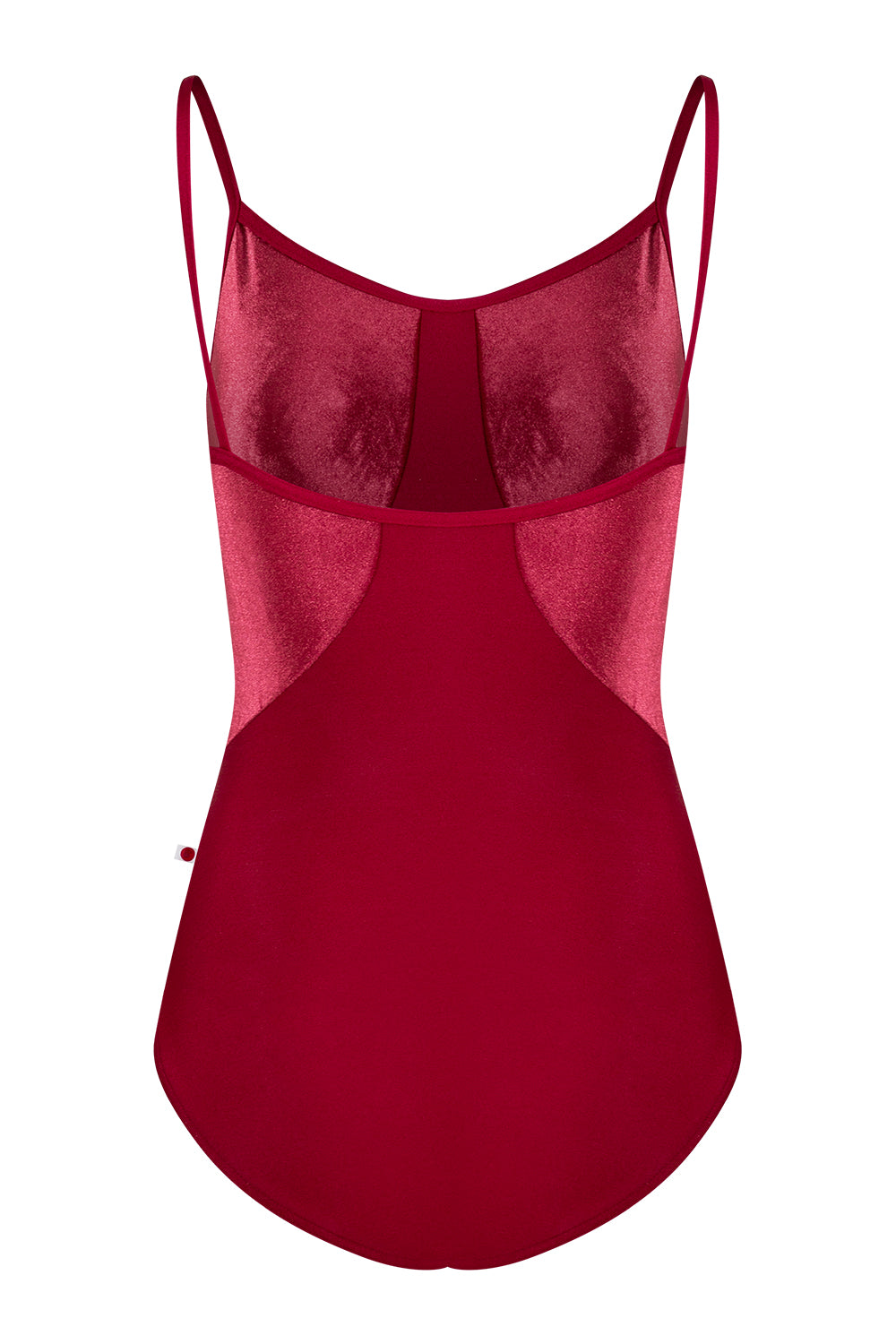 Amanda leotard in N-Berry body color with V-Cerise top color and N-Berry trim color