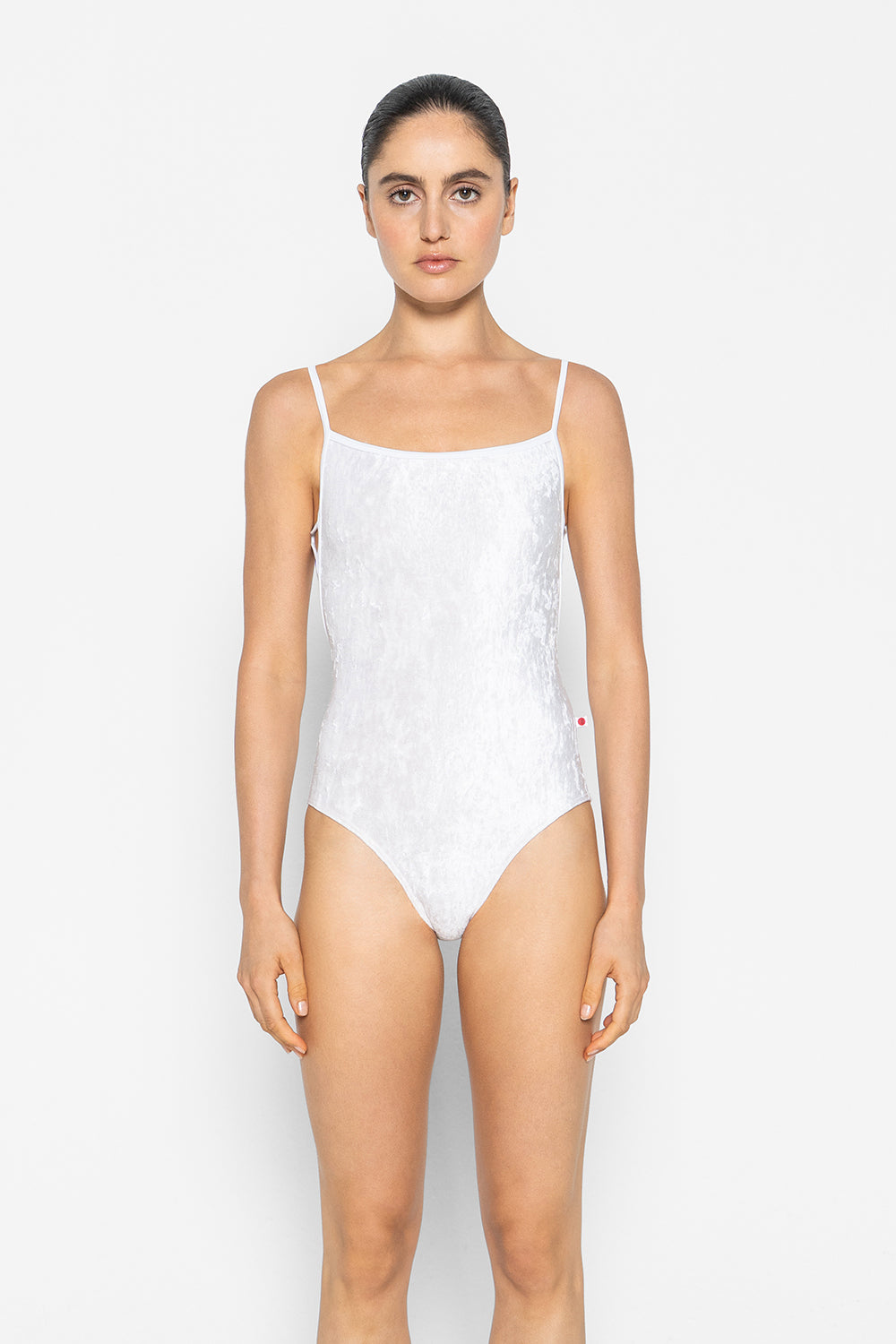 Tamara leotard in CV-White body color with T-White trim color