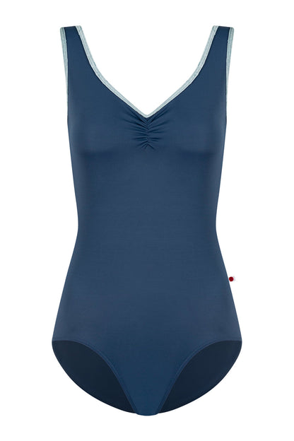 Anna Pinch leotard in T-Storm body color with CV-Ice trim color