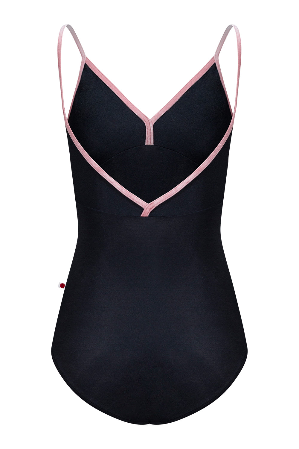 Daria leotard in N-Black body & top color with V-Dreamy trim color