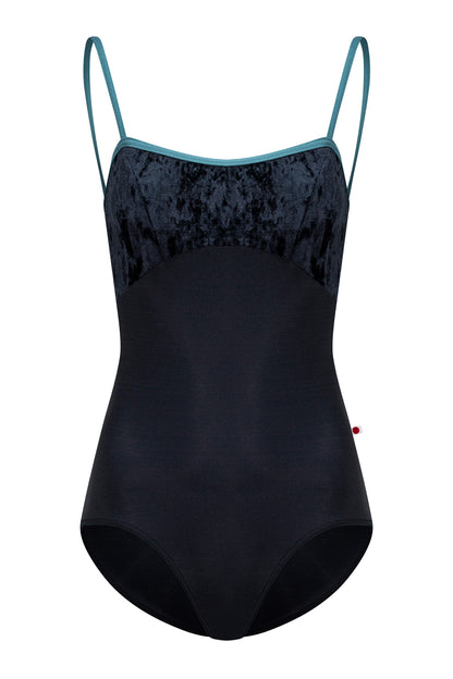 Denise leotard in N-Black body color with CV-Black top color and N-Frost trim color