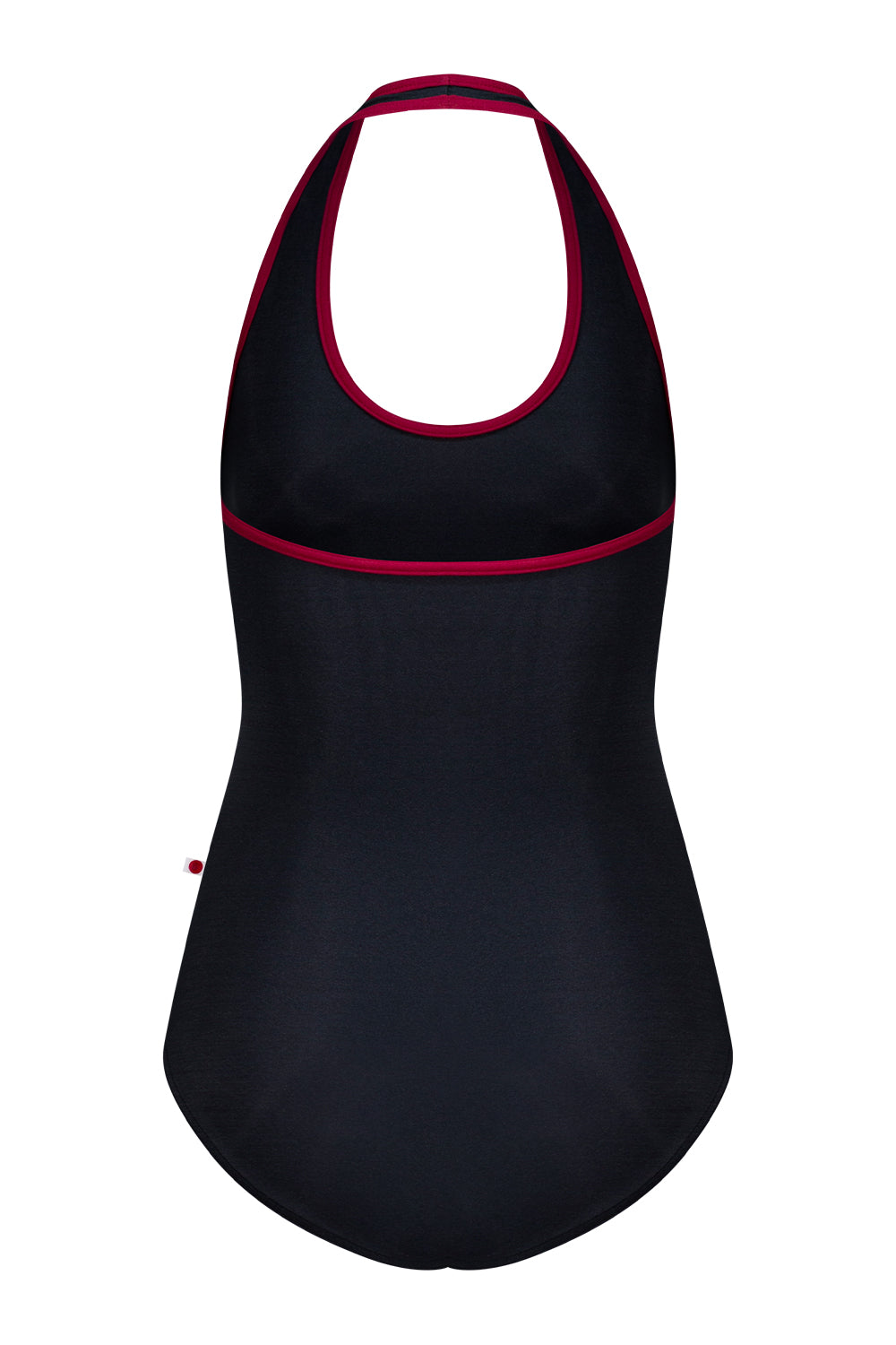 Jaione leotard in N-Black body color with N-Berry trim color