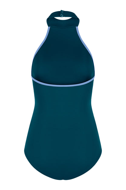 Kids Sarah leotard in T-Zenith body color with T-Paradise trim color