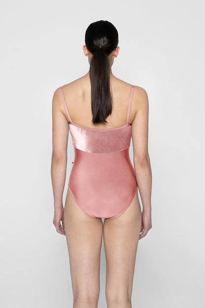 Denise leotard in N-Antique Rose body & trim color and V-Dreamy top color