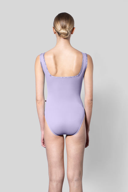 Marieke leotard in N-Poem body color with CV-Angelic trim color