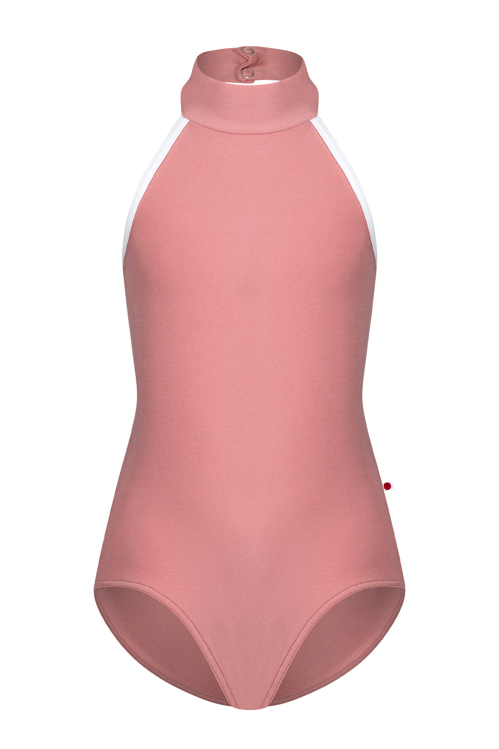 Kids Sarah leotard in N-Antique Rose body color with T-White trim color