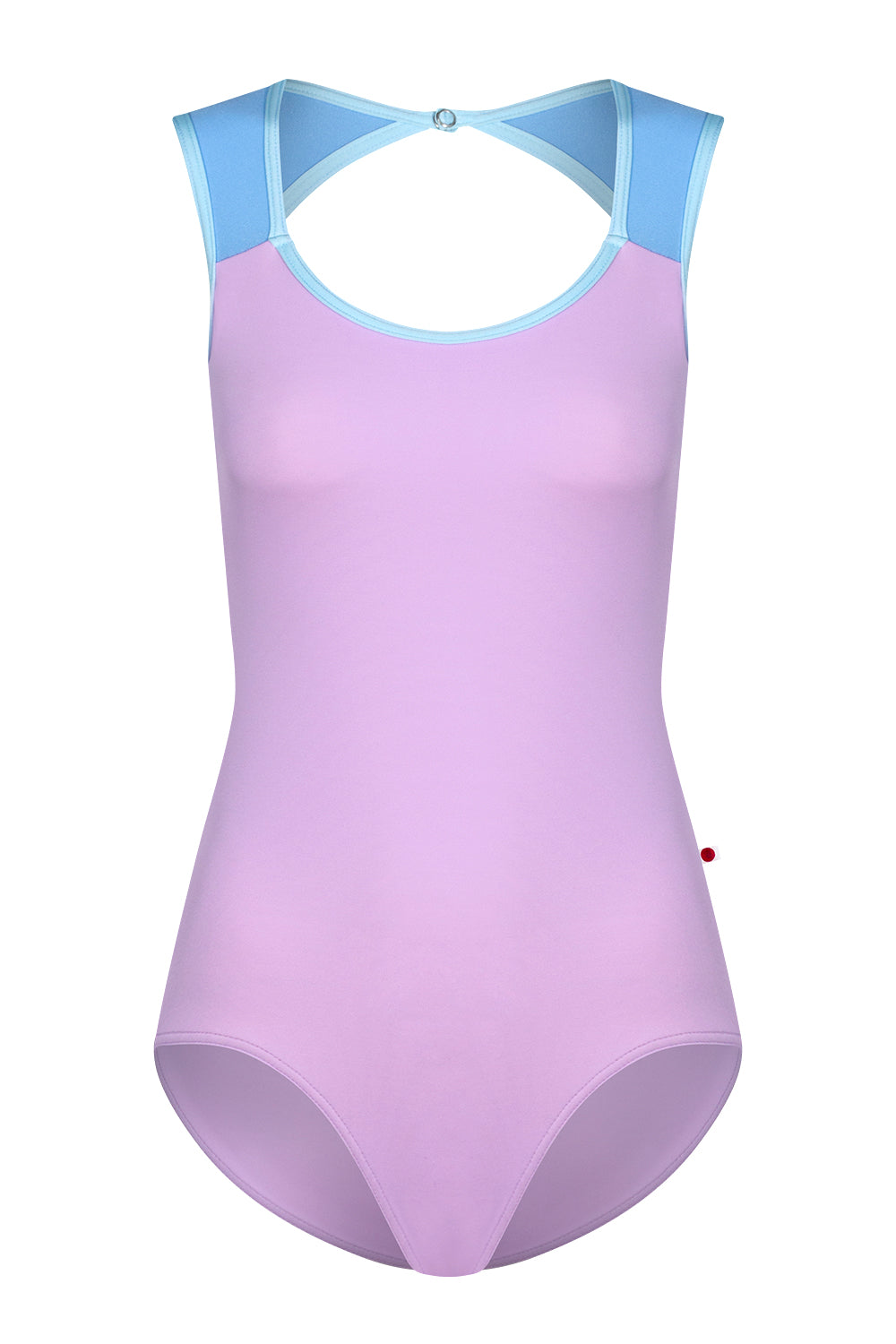 Lauren leotard in T-Ribbon body color with N-Moontide top color and N-Mirror trim color