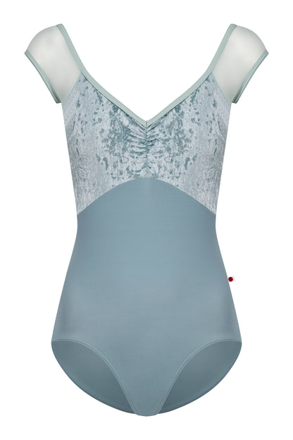 Elli leotard in T-Fog body color with CV-Ice & Mesh Whisper top color and T-Whisper trim color