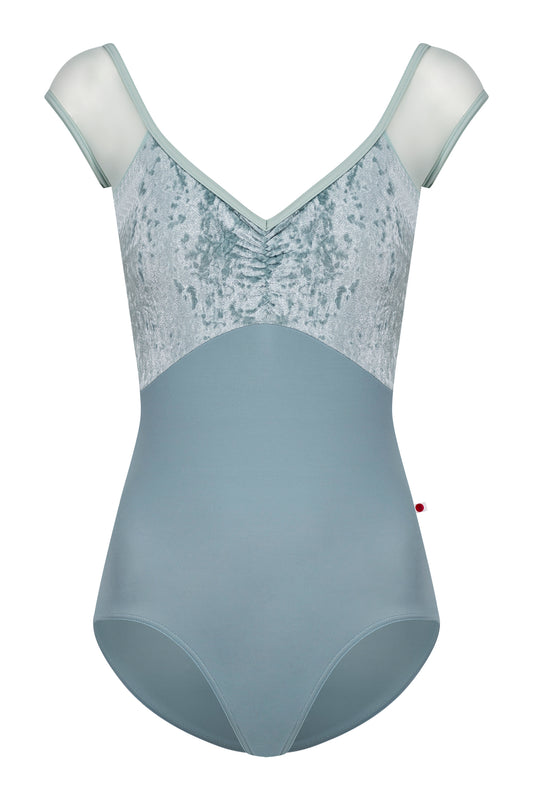 Elli leotard in T-Fog body color with CV-Ice & Mesh Whisper top color and T-Whisper trim color