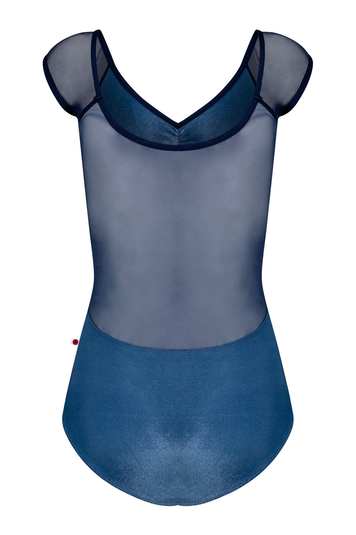 Nina pinch leotard in V-Ocean body color with Mesh Dark Blue top color and N-Dark Blue trim color