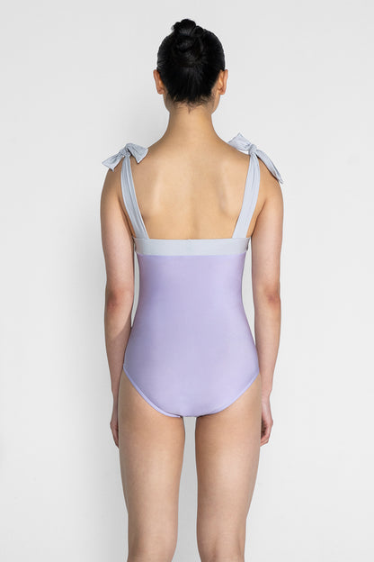 Mimi leotard in N-Poem body color with N-Silver top color