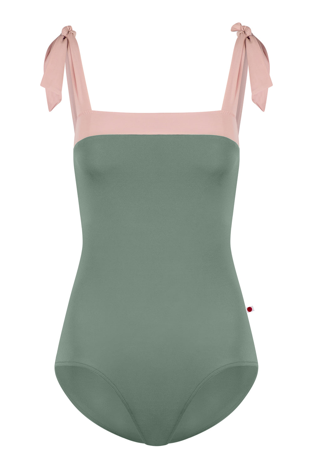 Mimi leotard in T-Sage body color with T-Petal top color